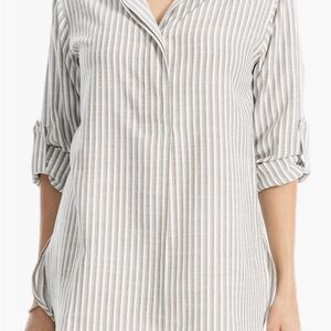 NWOT! MAX STUDIO XS Oversized Button up Blouse Tunic from Nordstrom!Very French!